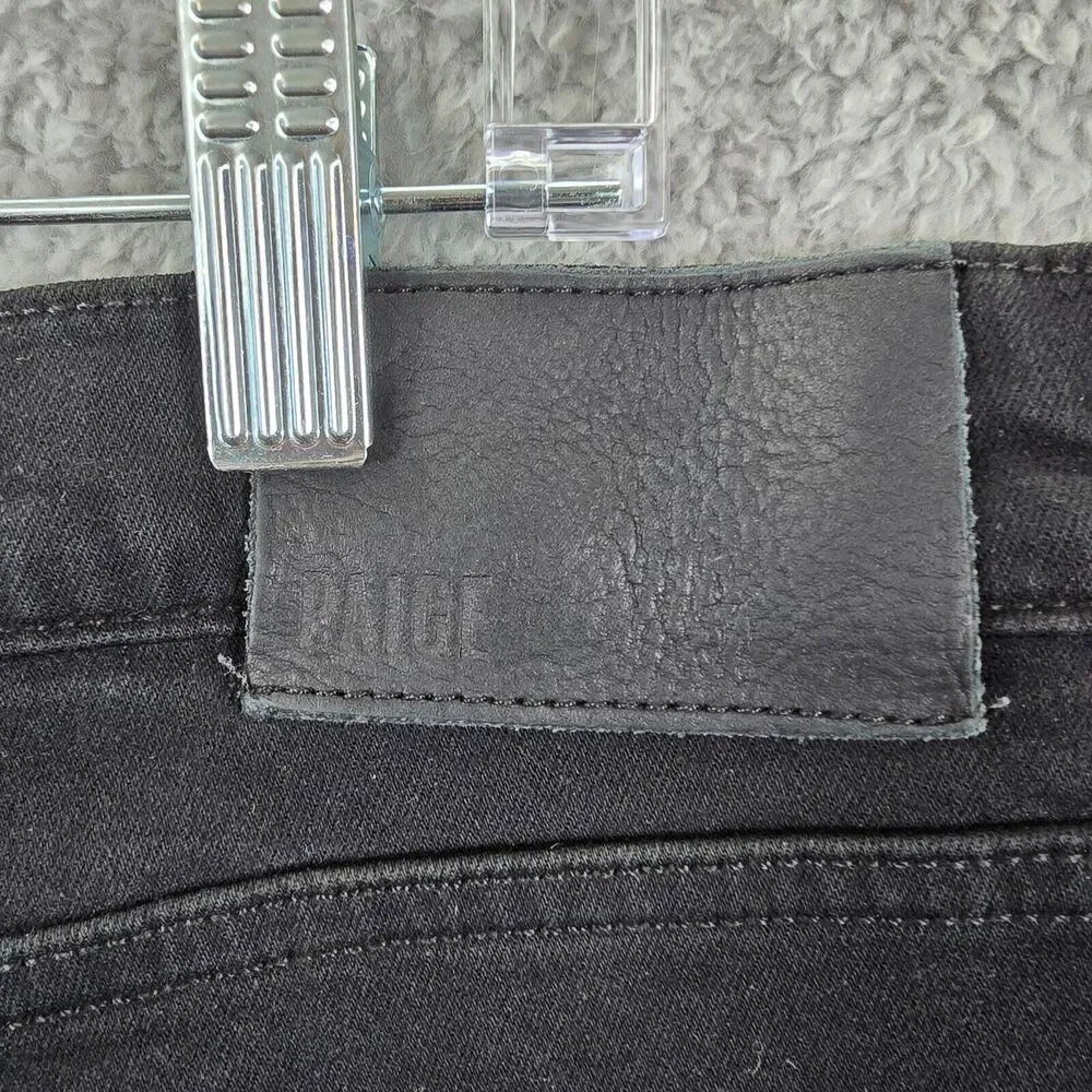 Paige Men's Black Federal Slim Straight Black Denim Jeans Size 36 x 25